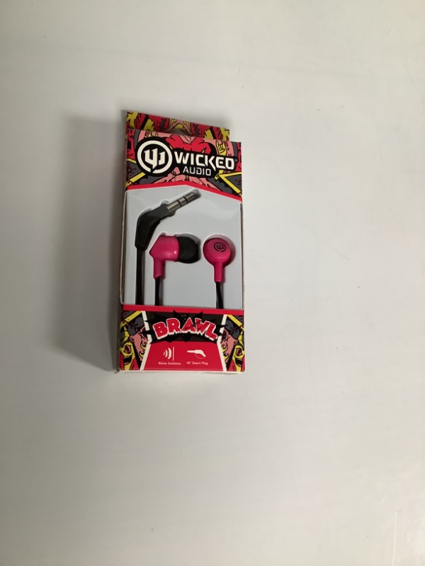 Photo 1 of WICKED AUDIO BRAWL PINK PUNCH EAR BUD COLOR PINK AND BLACK NEW