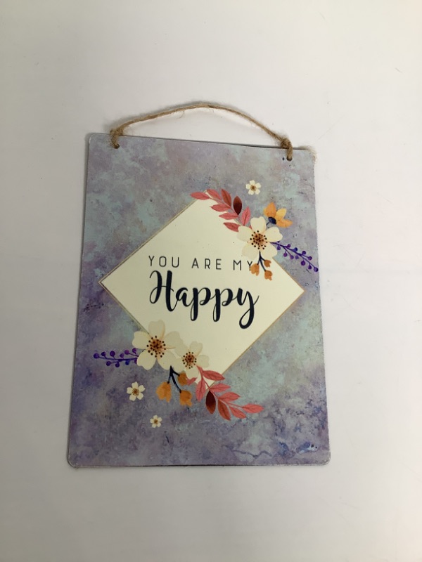 Photo 1 of " YOU ARE MY HAPPY " 4 X 6 INCH INSPIRATIONAL METAL PLAQUE NEW 