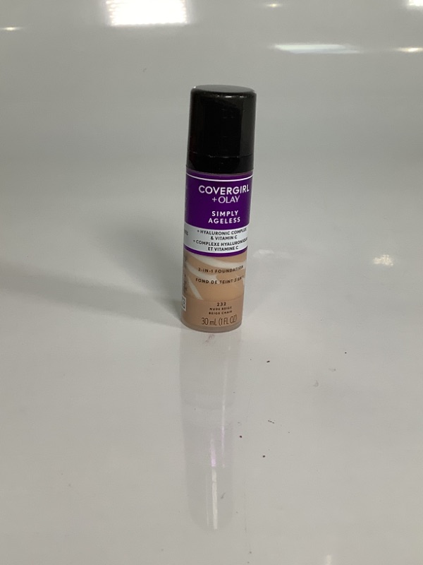 Photo 2 of COVERGIRL+OLAY Simply Ageless 3-in-1 Liquid Foundation, Nude Beige 1 Fl Oz (Pack of 1) Nude Beige new