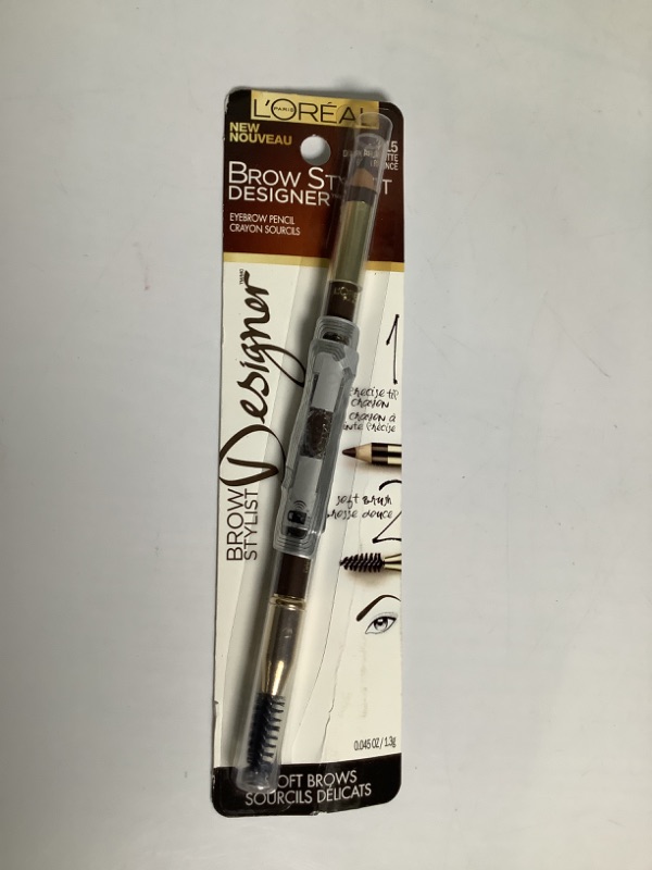 Photo 1 of Pack of 2 L'Oréal Paris Brow Stylist Designer Eyebrow Pencil, Dark Brunette # 315 NEW