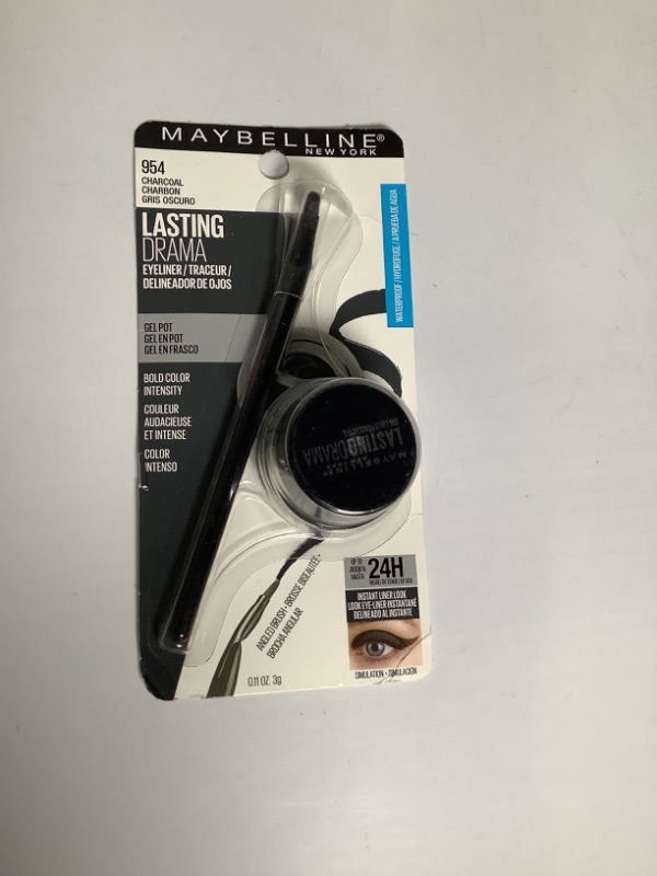 Photo 2 of Maybelline New York Makeup Eyestudio Lasting Drama Gel Eye Liner, Charcoal, Waterproof, 0.106 Ounce, 1 Count 954 CHARCOAL NEW