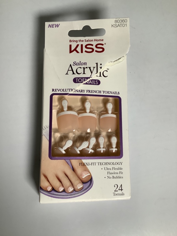 Photo 2 of KISS Salon Acrylic French Nail Toenail - Walk Away NEW