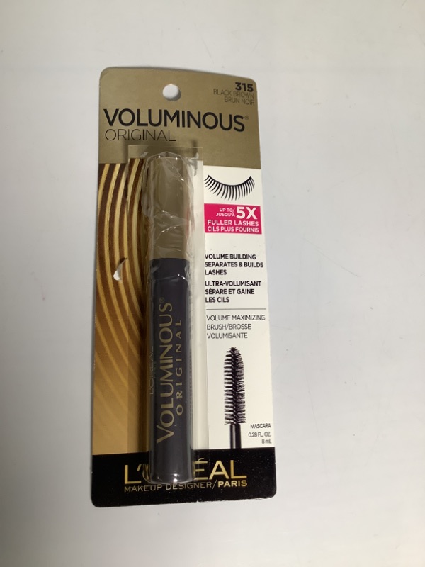 Photo 2 of L'Oréal Voluminous Volume Building Mascara, Black Brown - .28 Fl oz new