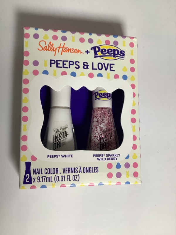 Photo 3 of Sally Hansen Insta Dri Nail Polish Duo 2 Pack: PEEPS & LOVE (PEEPS WHITE & PEEPS SPARKLY WILD BERRY) new