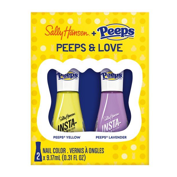 Photo 1 of Sally Hansen Insta Dri Nail Polish Duo 2 Pack: PEEPS & LOVE yellow and purple ) new 