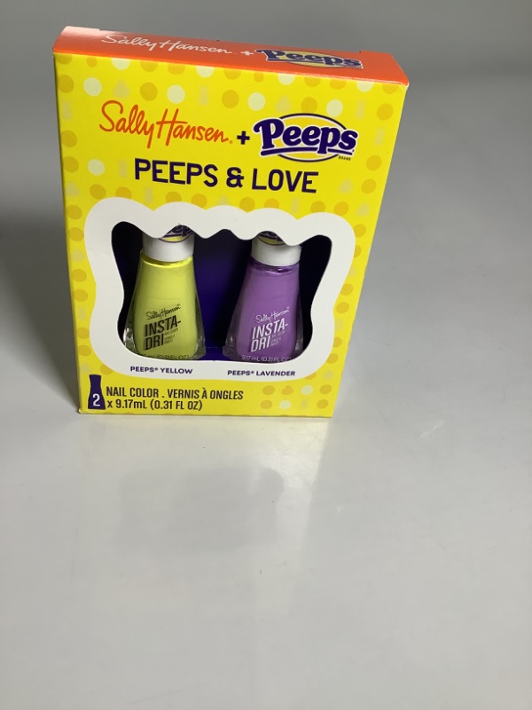 Photo 2 of Sally Hansen Insta Dri Nail Polish Duo 2 Pack: PEEPS & LOVE yellow and purple ) new 