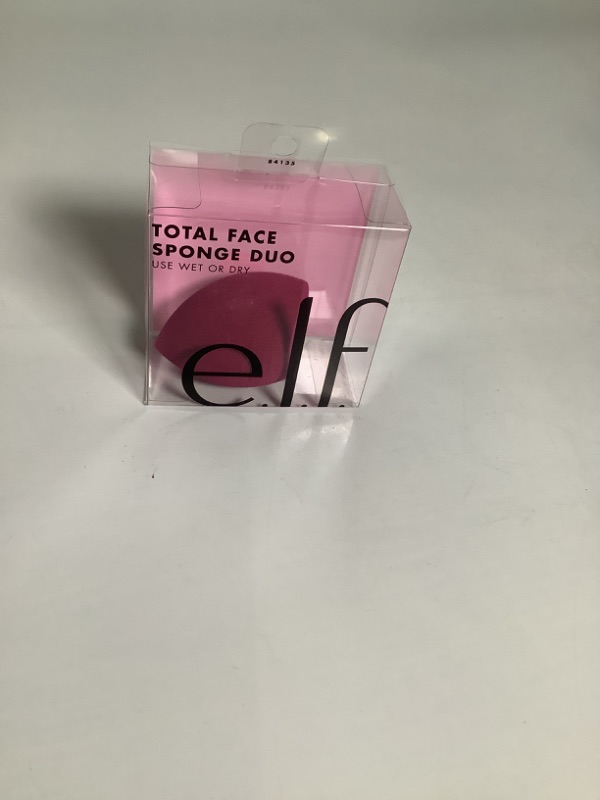 Photo 2 of elf. Cosmetics Total Face Sponge Duo, 2 Count NEW