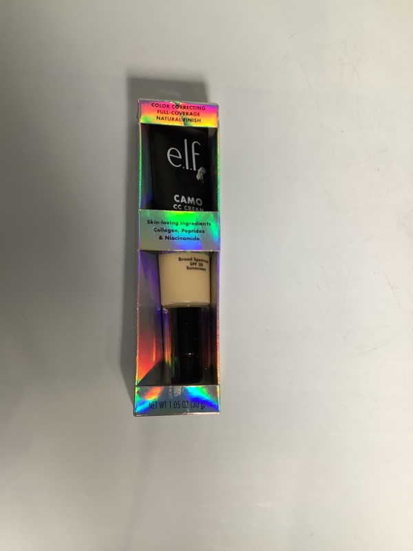 Photo 2 of elf. Camo CC Cream, Color Correcting Medium-To-Full Coverage Foundation with SPF 30, Fair 140 W, 1.05 Oz (30g) NEW