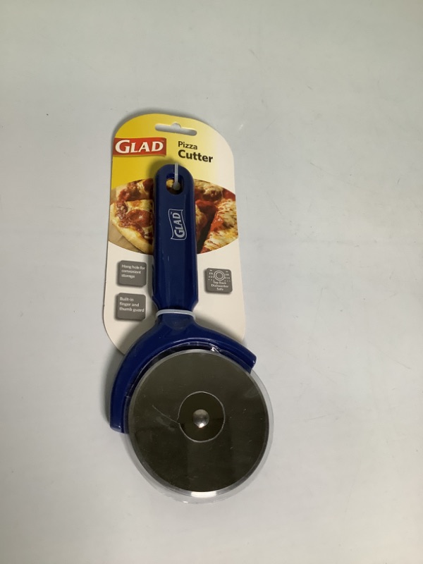 Photo 1 of PIZZA CUTTER HANG HOLE FOR CONVENIENT STORAGE BUILT IN FINGER AND THUMB GUARD COLOR NAVY NEW