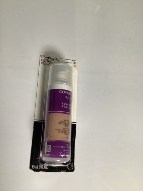 Photo 2 of COVERGIRL Advanced Radiance Age-Defying Foundation Makeup, Classic Beige, Classic Beige 1 Fl Oz (Pack of 1)NEW