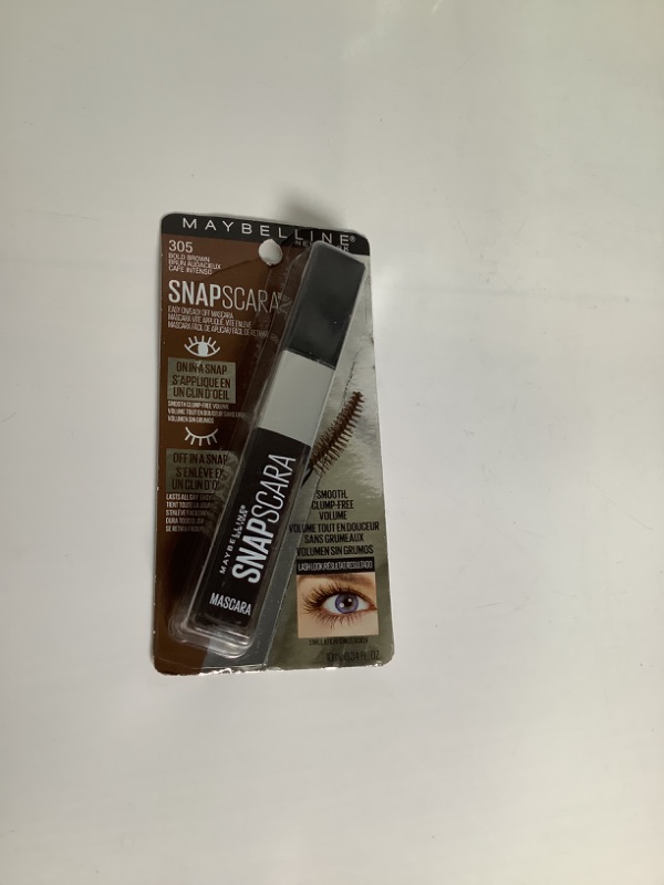 Photo 2 of Pack of 2 Maybelline New York Snapscara Washable Mascara, Bold Brown # 305 NEW