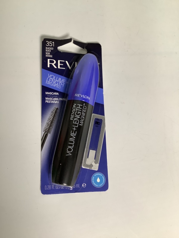 Photo 1 of 351 BLACKEST BLACK REVLON VOLUME LENGTH MAGNIFIED MASCARA  NEW