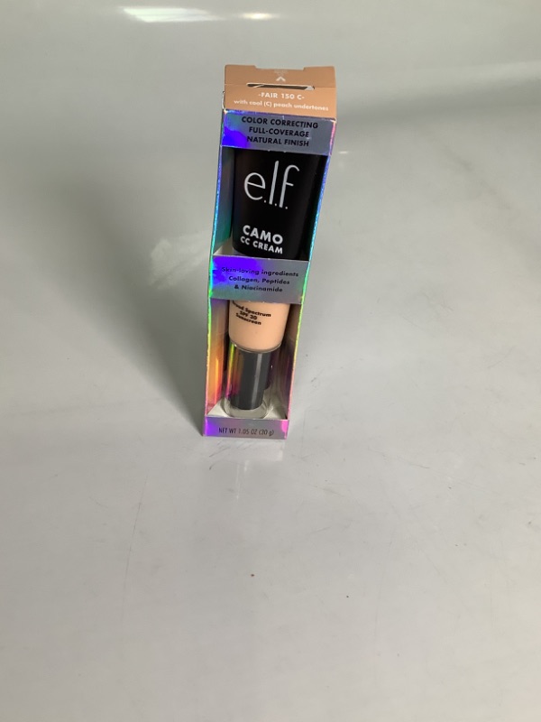 Photo 2 of E.L.F. Camo CC Cream, Fair 150 C, Broad Spectrum SPF 30 Sunscreen - 1.05 oz 1 pack new