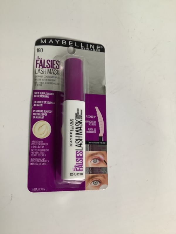 Photo 2 of Maybelline New York The Overnight Eyelash Conditioner with Shea Butter and Argan Oil, Falsies Lash Mask, 0.33 Fl Oz new