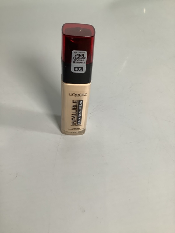 Photo 2 of L'Oréal Paris Makeup Infallible Up to 24 Hour Fresh Wear Foundation, Porcelain, 1 fl; Ounce 405 Porcelain 1 Fl Oz 1 piece new