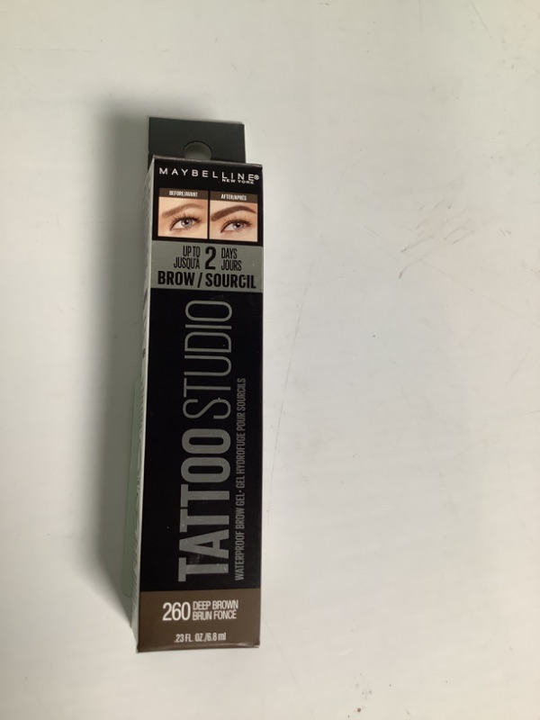 Photo 2 of Maybelline Tattoo Studio Waterproof Eyebrow Gel, Deep Brown - 0.23 Fl oz NEW