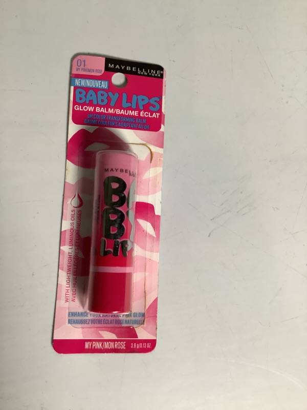 Photo 2 of Maybelline New York Baby Lips Glow Lip Balm, My Pink, 1PACK NEW