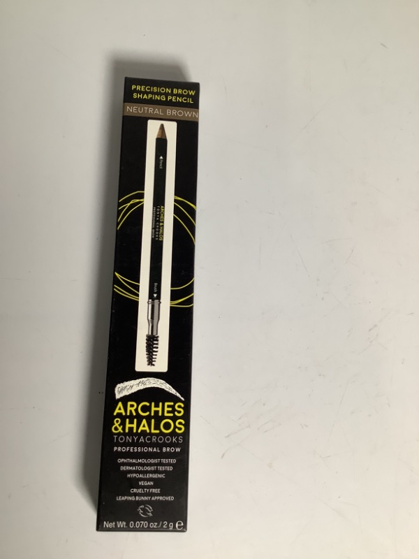 Photo 2 of Arches & Halos Precision Brow Shaping Pencil - Double Sided Eyebrow Filler and Spoolie Brush - Creamy Texture for Shaping and Defining With Ease - Vegan, Cruelty Free - Neutral Brown - 0.070 oz Neutral Brown 1 Count (Pack of 1)
