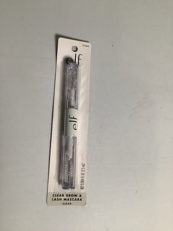 Photo 2 of e.l.f. Clear Brow & Lash Mascara, Dual-Sided Clear Brow Gel & Mascara For Groomed Brows & Lashes, :Long-wear Formula, Vegan & Cruelty-Free,0.084 Fl Oz NEW