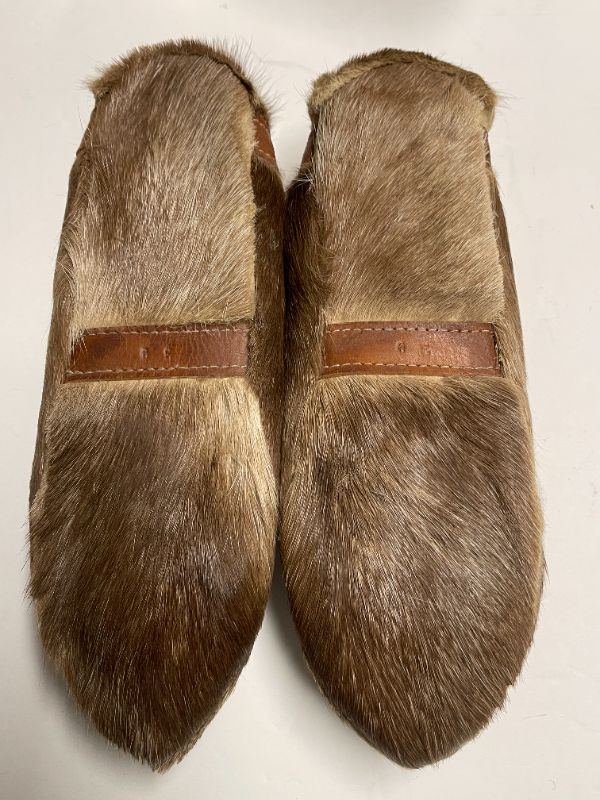 Photo 3 of REINDEER FUR VINTAGE SLIPPERS/ SHOES SIZE 8/9