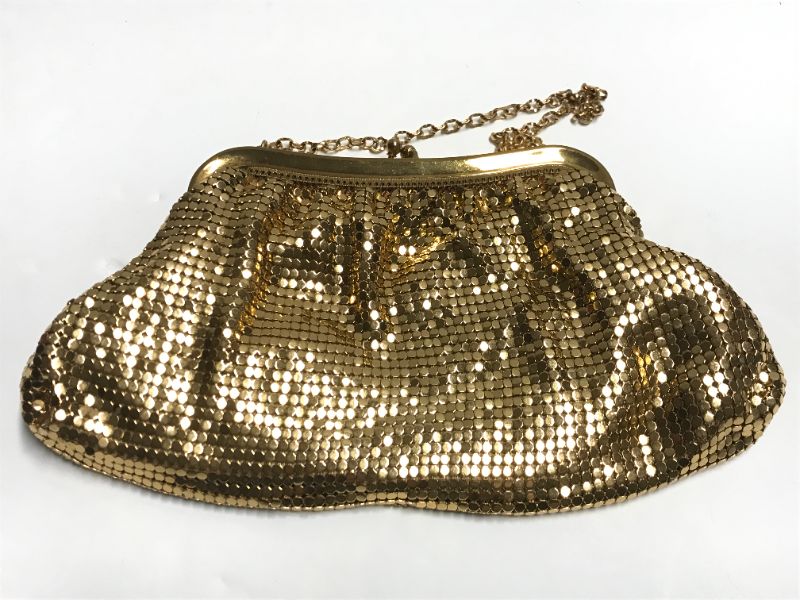 Photo 2 of WHITING & DAVIS VINTAGE GOLD MESH HANDBAG