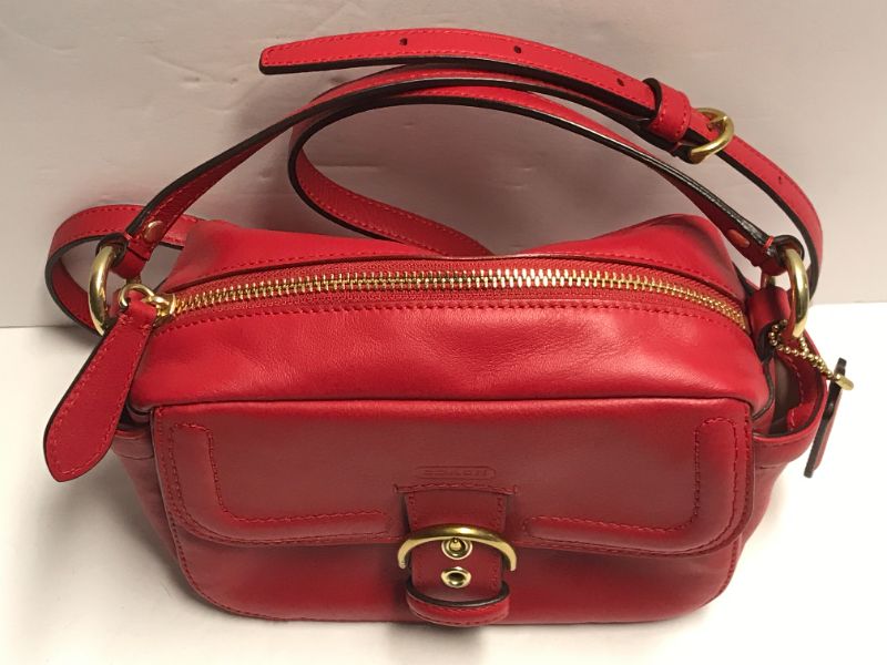 Photo 2 of RED COACH CAMERA BAG EXCELLENT CONDITION