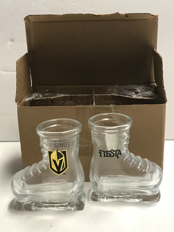 Photo 1 of COLLECTABLE FIESTA VEGAS GOLDEN KNIGHTS SKATE SHOT GLASSES SET OF 4
