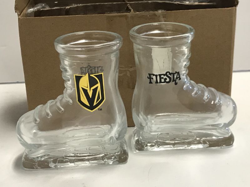 Photo 2 of COLLECTABLE FIESTA VEGAS GOLDEN KNIGHTS SKATE SHOT GLASSES SET OF 4