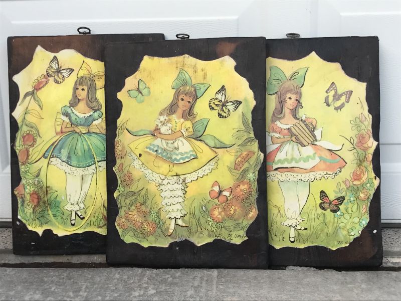 Photo 1 of VINTAGE 1970'S M HARTNETT PRINTS SET OF #3 11x16