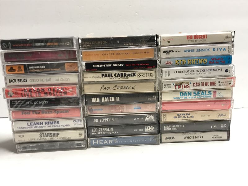 Photo 1 of VINTAGE CLASSIC ROCK CASSETTE TAPES