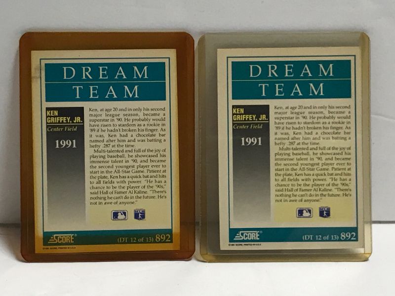 Photo 2 of 1991 SCORE KEN GRIFFEY JR. HOF DREAM TEAM