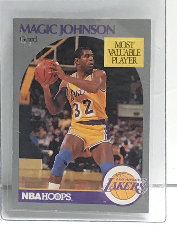 Photo 1 of MAGIC JOHNSON 1990 NBA HOOPS MOST VALUABLE PLAYER 157 HOF