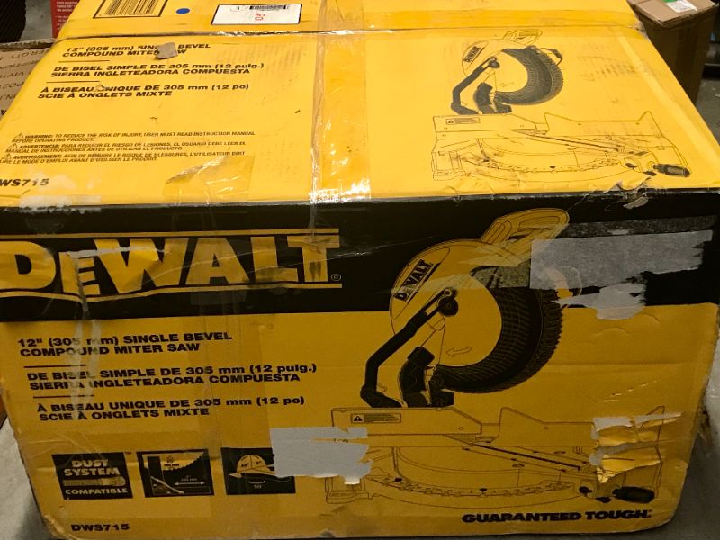 Photo 3 of DEWALT 12” SINGLE BEVEL COMPOUND MITER SAW