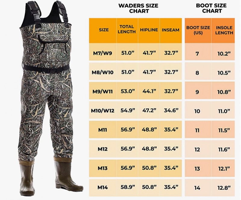 Photo 5 of FOXELLI CHST WADERS CAMO NEOPRENE HUNTING & FISHING WADERS FOR MEN & WOMAN WITH BOOTS SIZE 14