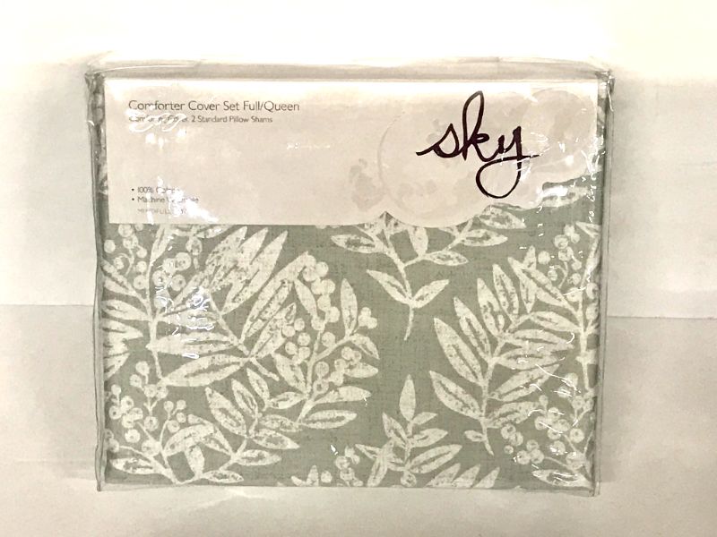Photo 3 of SKY MINDFULLY MADE GRAY COMFORTER COVER  AND EURO PILLOW SHAMS SIZE FULL/QUEEN