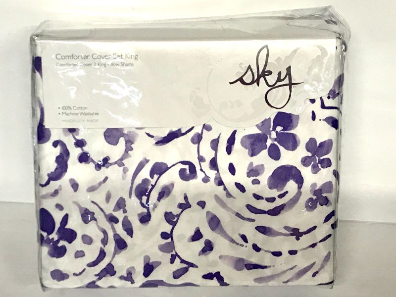 Photo 2 of SKY MINDFULLY MADE LAVENDER/ PURPLE COMFORTER COVER AND EURO PILLOW SHAMS - KING SIZE