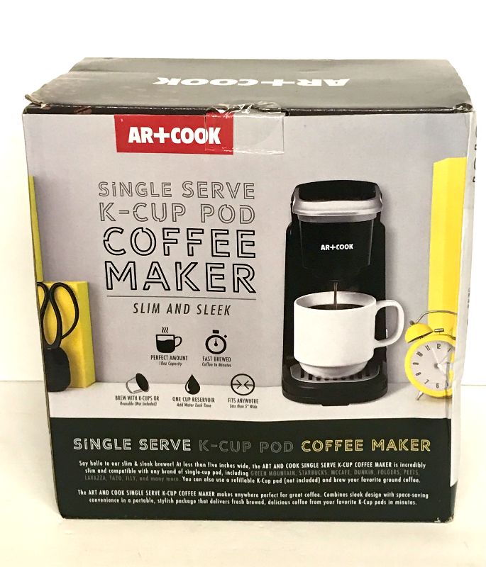 Photo 2 of ART + COOK SINGLE SERVE K-CUP COFFEE MAKER 10oz - BLACK