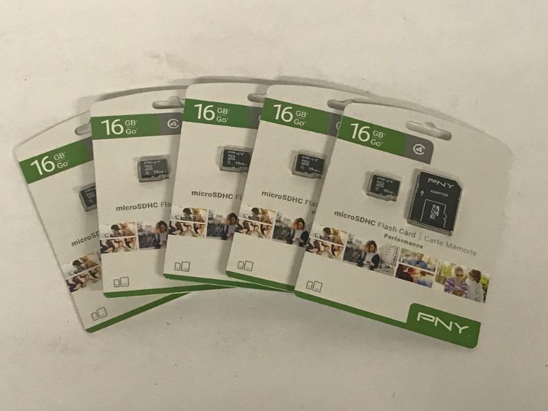 Photo 1 of 5 NEW PNY - 16GB ELITE CLASS 10 U1 microSDHC FLASH MEMORY CARD