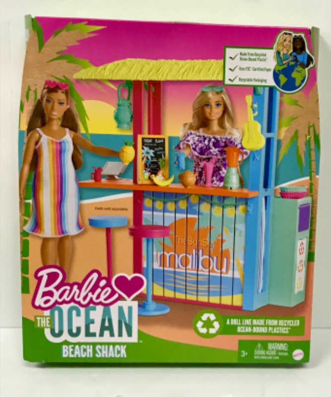 Photo 2 of NIB / BARBIE BEACH SHACK WITH 3 BARBIES