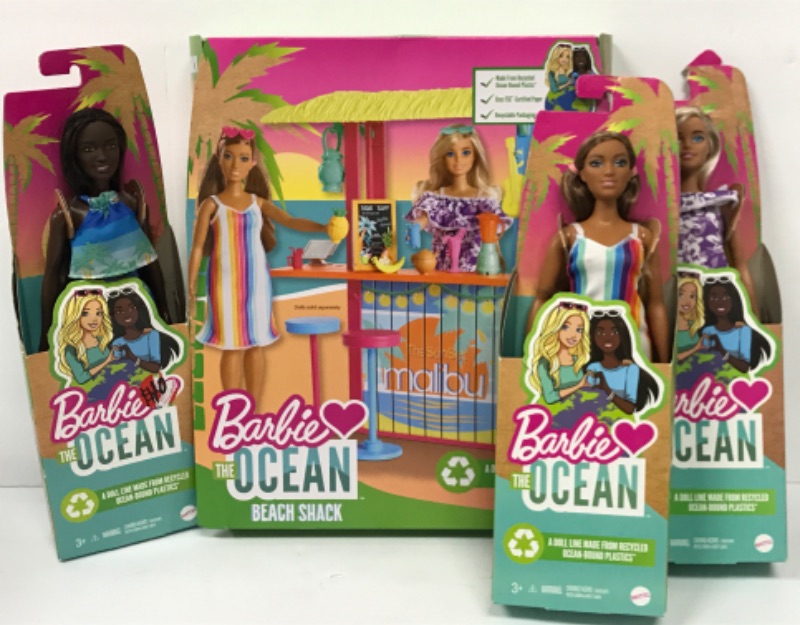 Photo 1 of NIB / BARBIE BEACH SHACK WITH 3 BARBIES