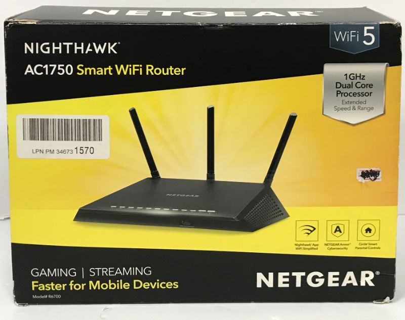 Photo 1 of NETGEAR NIGHTHAWK AC1750 SMART WIFI ROUTER