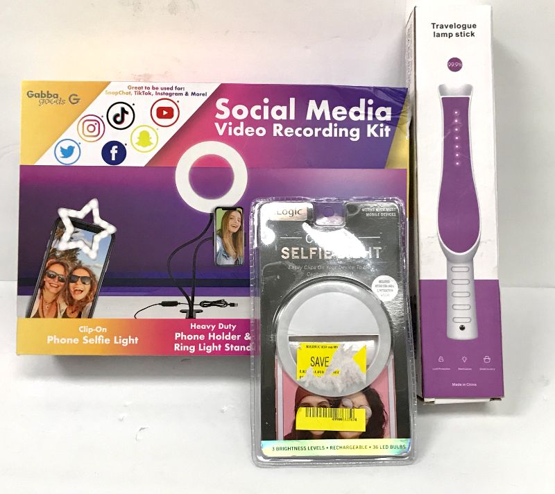 Photo 1 of NEW SOCIAL MEDIA VIDEO RECORDING KIT , SELFIE LIGHT AND MORE