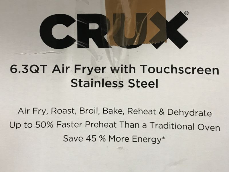 Photo 4 of CRUX 6.3QT AIR FRYER WITH TOUCHSCREEN STAINLESS STEEL