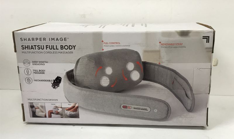 Photo 3 of NEW SHARPER IMAGE MASSAGING WEIGHTED HEATING PAD , MINI MASSAGER & SHATSU FULL BODY