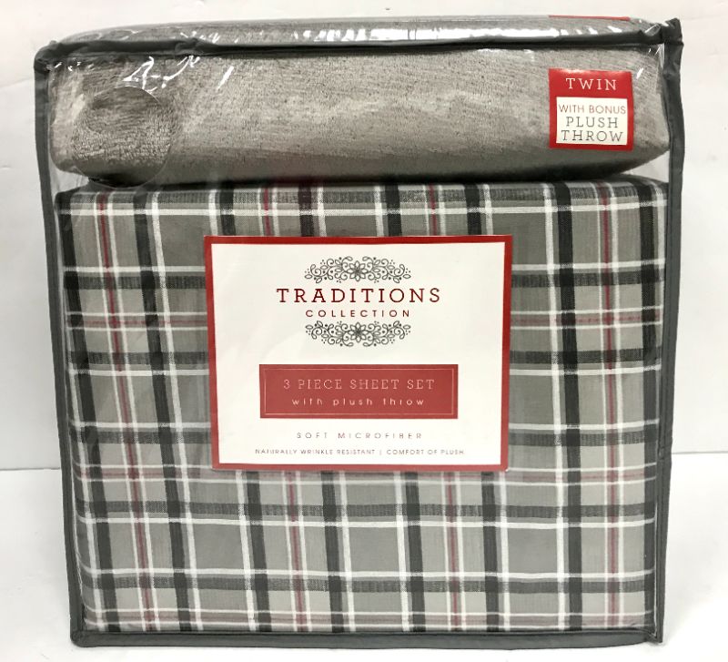 Photo 4 of NEW TRANSITIONS TWIN SIZE SHEET SET , THRESHOLD FLAT SHEET & TEMPERATURE BALANCING MATTRESS PROTECTION