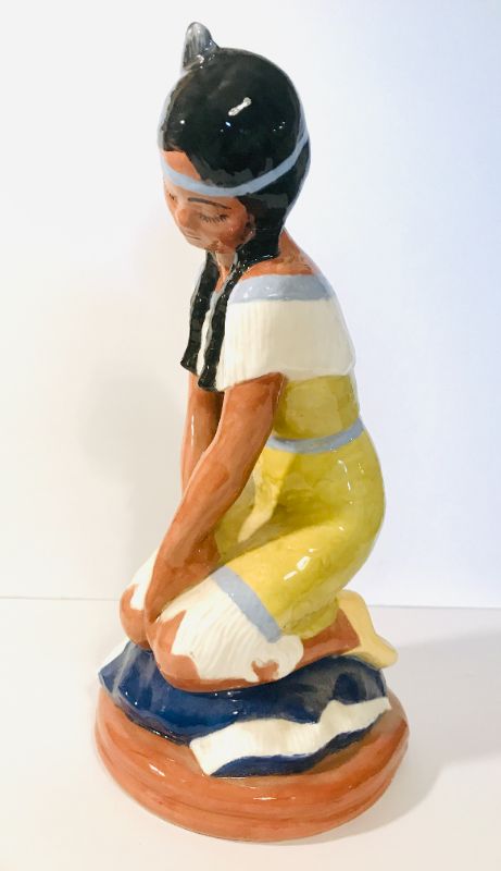 Photo 4 of VINTAGE HAND PAINTED SQUAW CERAMIC FIGURINE
H- 15”