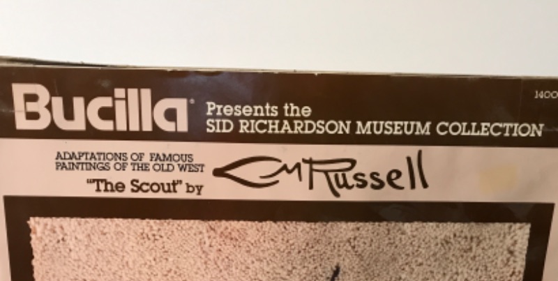 Photo 3 of NOS BUCILLA PRESENTS THE SID RICHARDSON MUSEUM COLLECTION- THE SCOUT BY CM RUSSELL LATCH WALL HANGING KIT