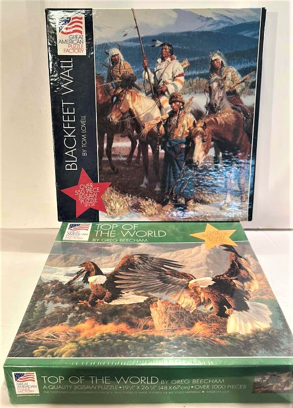 Photo 1 of TWO PUZZLES, EAGLES, BLACKFEET INDIANS