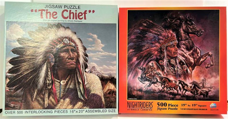 Photo 1 of NATIVE AMERICAN PUZZLES THE CHIEF AND NIGHTRIDERS