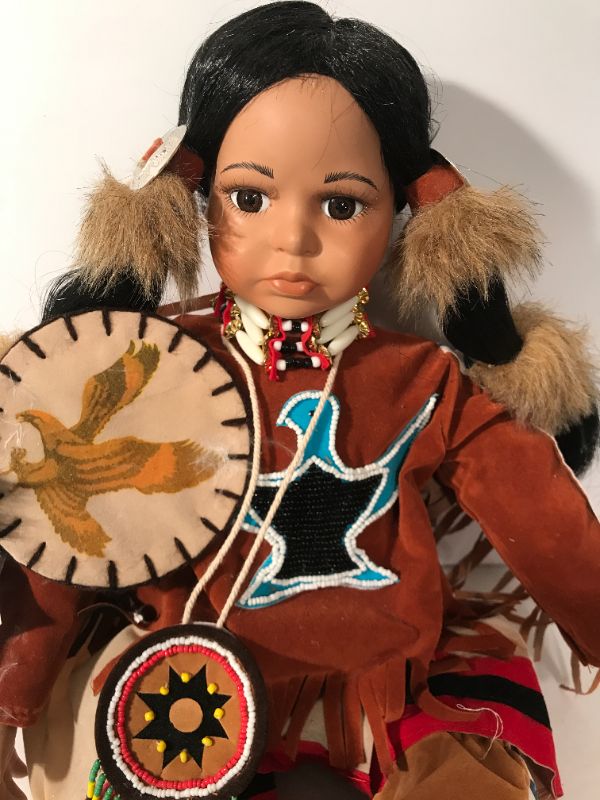 Photo 2 of DUCK HOUSE HEIRLOOM NATIVE AMERICAN DOLL
PORCELAIN COLLECTORS ITEM
H/15”